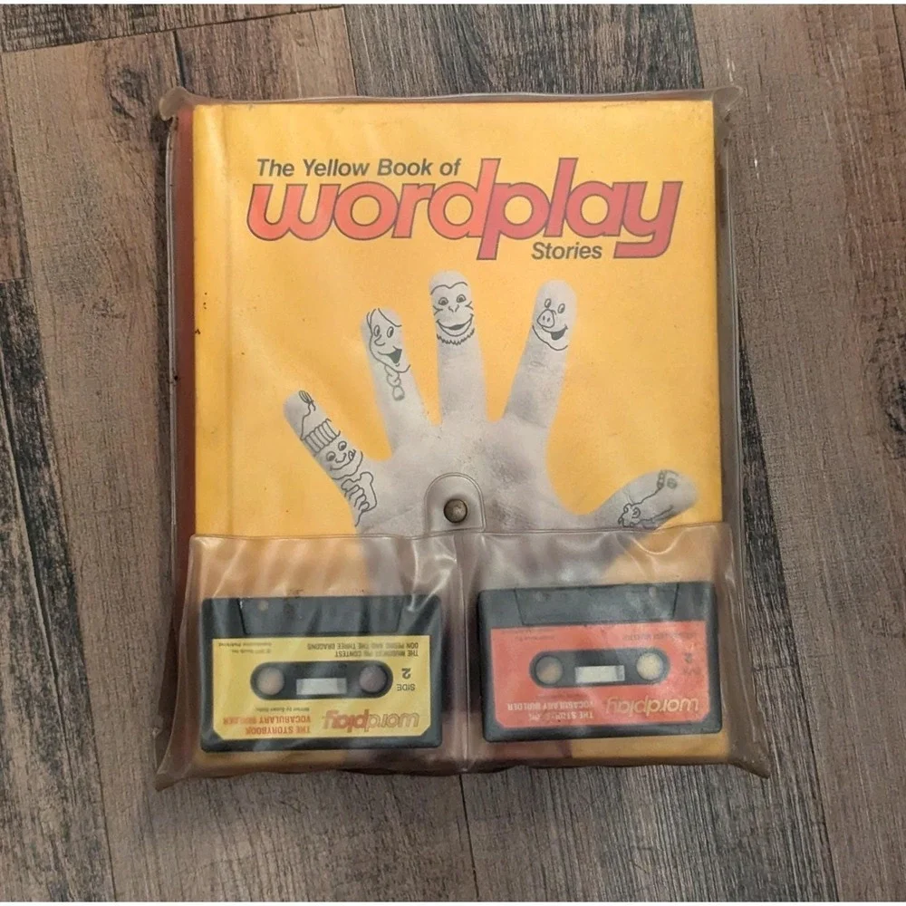 The Yellow & Red Book of Wordplay Stories 2 Cassette Tapes With Protective Cover